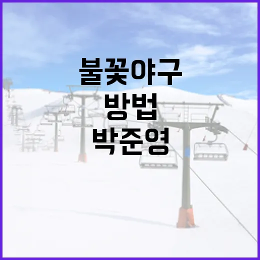불꽃야구 박준영을 알아보는 방법 - 요약