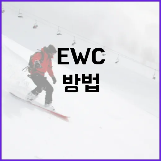 EWC로 가는 길을 준비하는 방법 - 요약