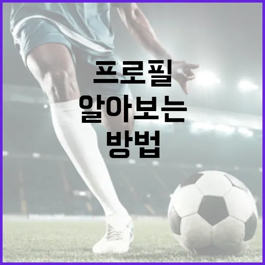 박준영 프로필을 알아보는 방법 - 요약