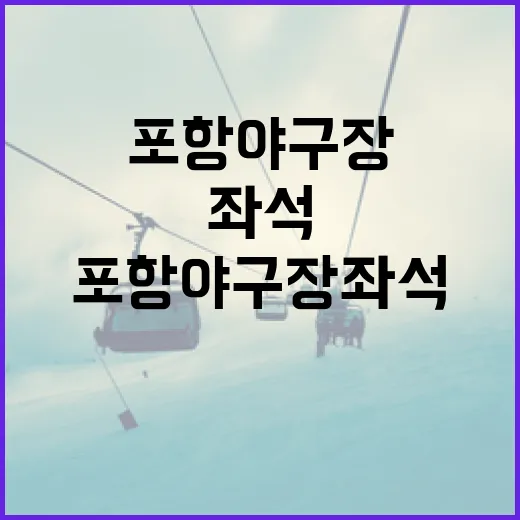 포항야구장 좌석을 효과적으로 선택하는 방법 - 요약