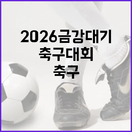 2026 금강대기 축구 대회를 준비하는 방법 - 요약