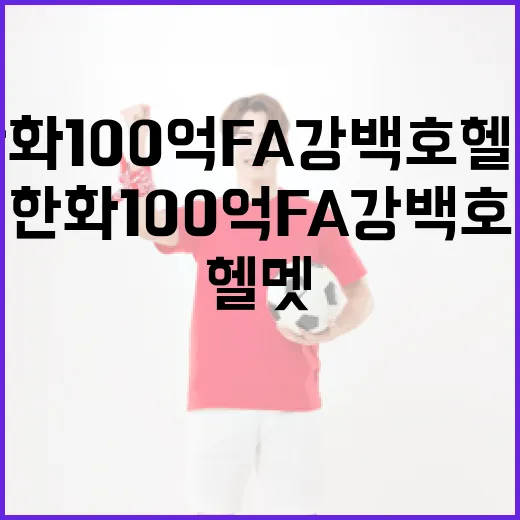 한화 100억 FA 강백호 헬멧의 놀라운 이야기 - 요약