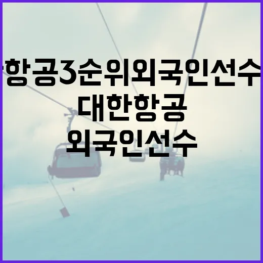 대한항공 3순위 외국인 선수 지명 방법 알아보기 - 요약