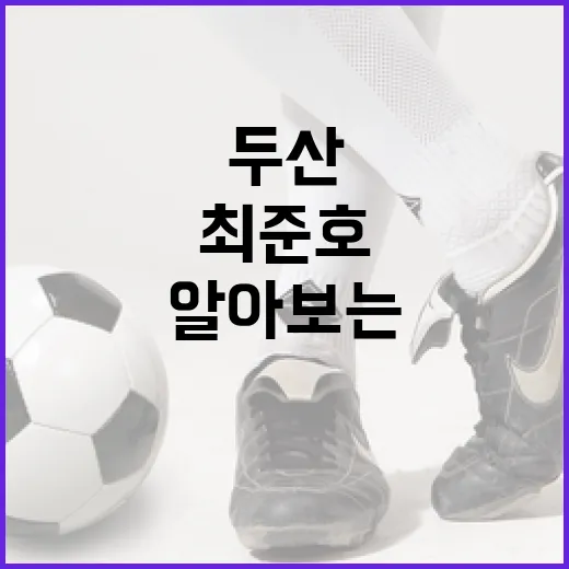 두산 최준호에 대해 알아보는 방법 - 요약