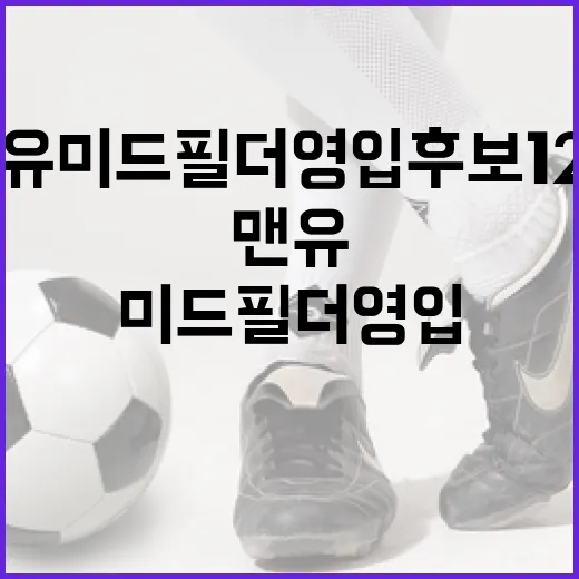 맨유 미드필더 영입 후보 12인을 알아보는 방법 - 요약