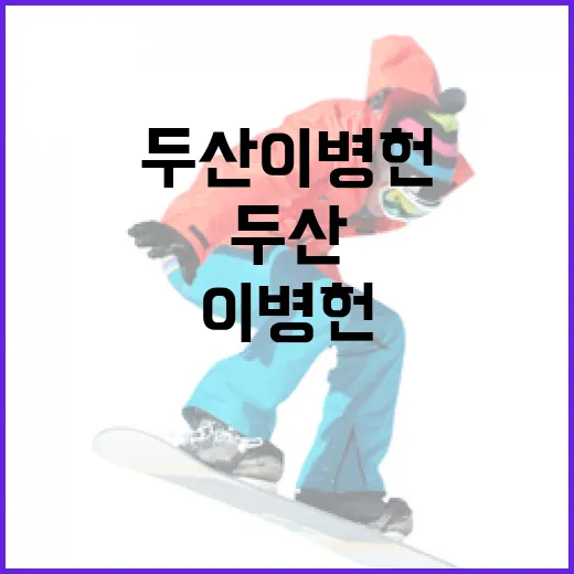 두산 이병헌에 대해 알아보는 방법 - 요약
