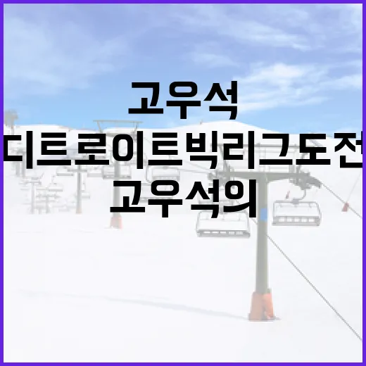 고우석의 디트로이트 빅리그 도전: 성공을 위한 전략 - 요약