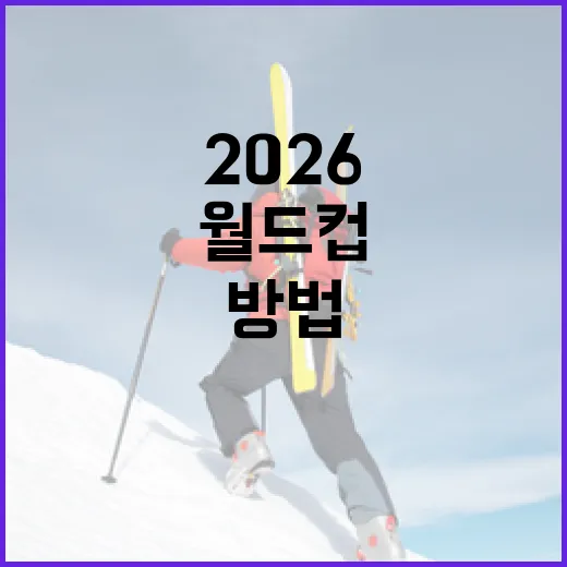 2026 월드컵 일정을 알아보는 방법 - 요약