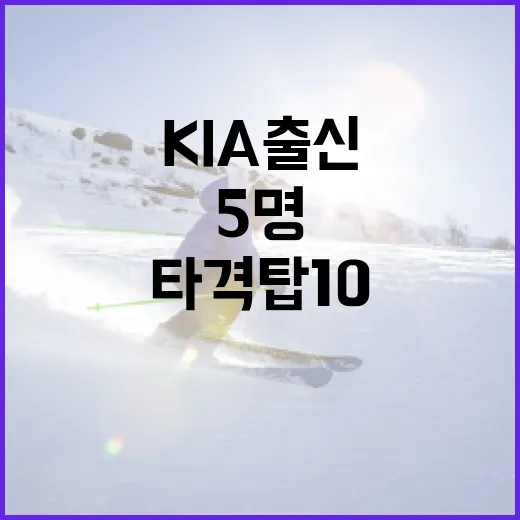 KIA 출신 타격 탑10 선수 5명을 알아보는 방법 - 요약