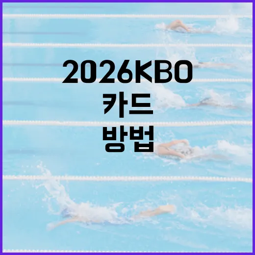 2026 KBO 카드를 현명하게 이용하는 방법 - 요약
