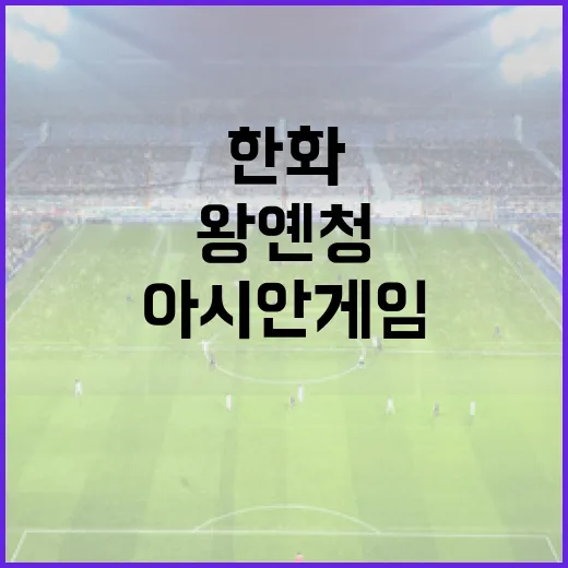 한화 이글스의 왕옌청, 아시안게임 출전 가능성은? - 요약