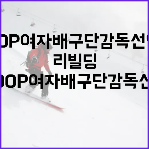 SOOP 여자배구단 감독 선임과 리빌딩의 모든 것 - 요약