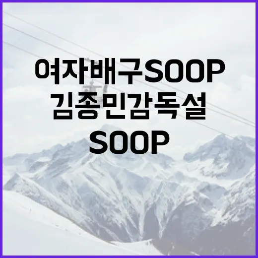 여자배구 SOOP와 김종민 감독설의 모든 것 - 요약