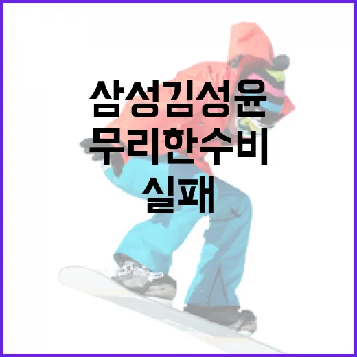 삼성 김성윤의 무리한 수비, 그 실패의 이유와 교훈 - 요약