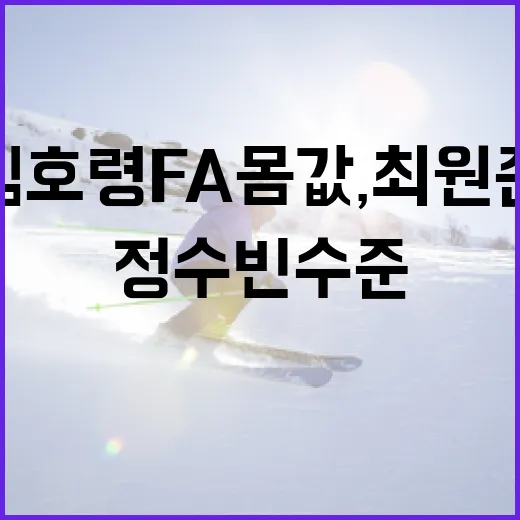 김호령 FA 몸값, 최원준과 정수빈 수준은 얼마나 될까? - 요약