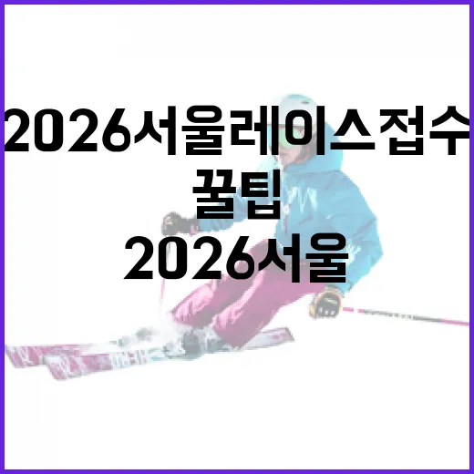 2026 서울레이스 접수 꿀팁 대공개! - 요약
