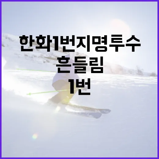 한화 1번 지명 투수, 흔들림을 극복하는 방법 - 요약