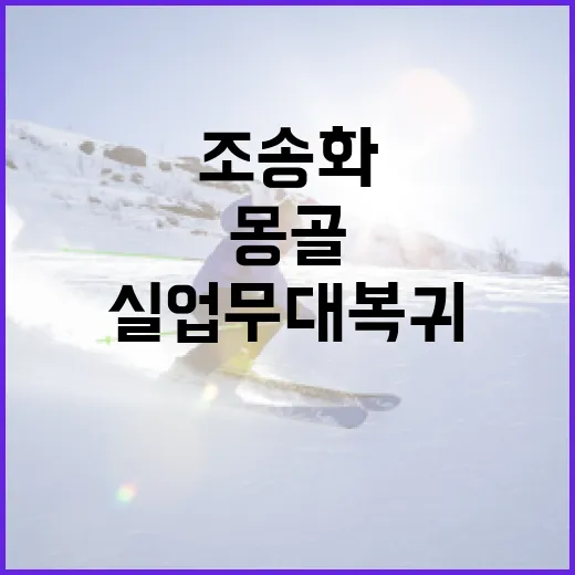 조송화의 몽골 여정과 실업 무대 복귀 이야기 - 요약