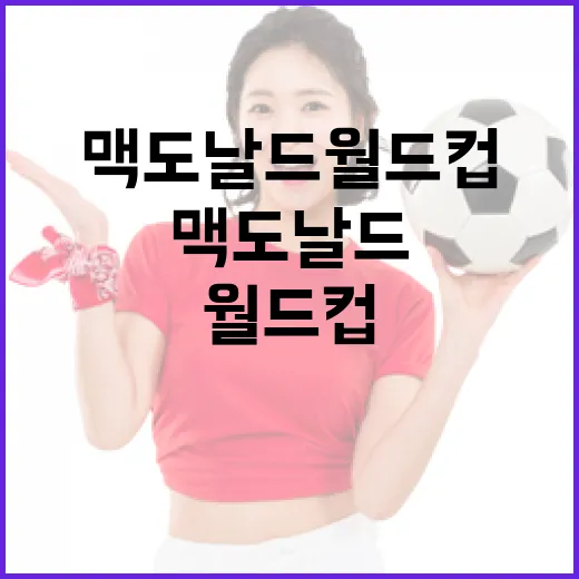 맥도날드 월드컵 즐기는 방법: 재미와 맛을 동시에! - 요약