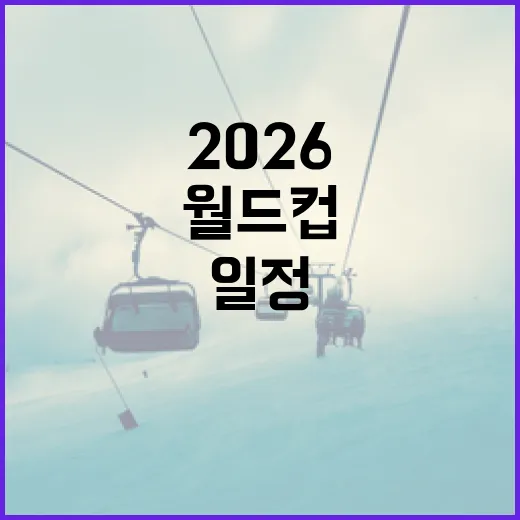 2026 월드컵 일정, 미리 알아보는 방법 - 요약