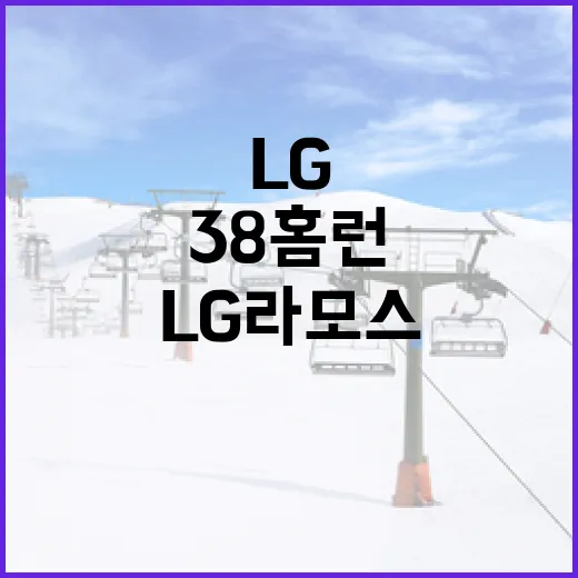 LG 라모스가 38홈런을 기록한 비결은? - 요약