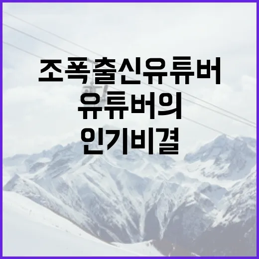 조폭출신 유튜버의 세계: 그들의 이야기와 인기 비결 - 요약