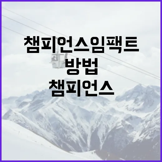 챔피언스 임팩트를 최대한 활용하는 방법 - 요약