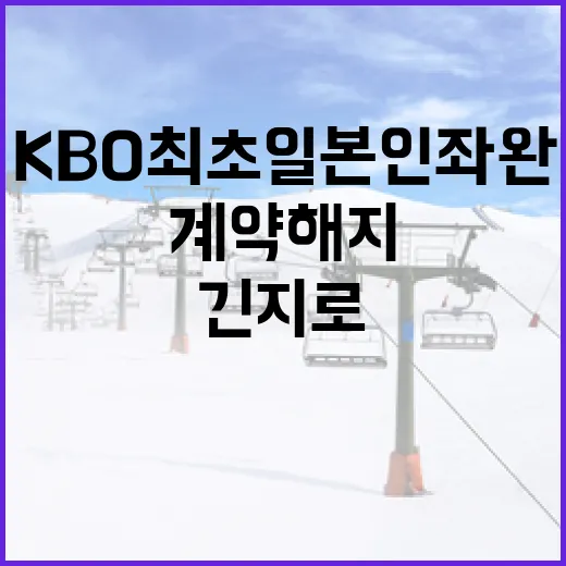 KBO 최초 일본인 좌완 긴지로, 계약해지의 뒷이야기 - 요약