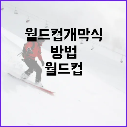 월드컵 개막식을 즐기는 방법: 흥미진진한 시작을 함께해요 - 요약
