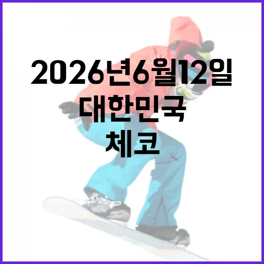 2026년 6월 12일, 대한민국과 체코의 만남을 준비하는 방법 - 요약