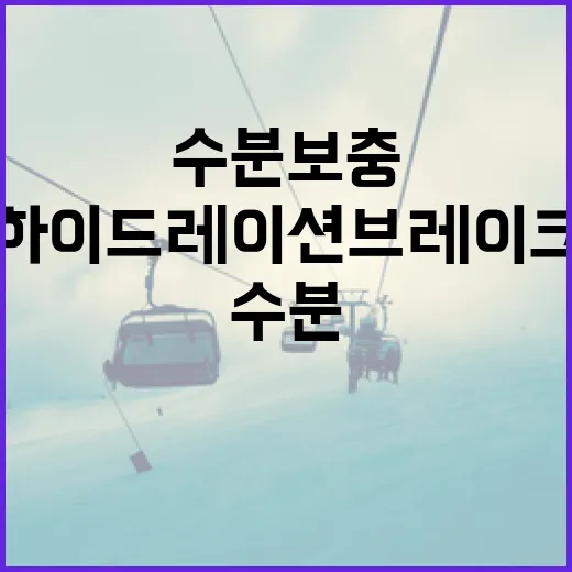 하이드레이션 브레이크란? 일상 속 수분 보충의 중요성 - 요약