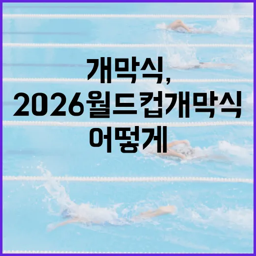 2026 월드컵 개막식, 어떻게 준비하면 좋을까? - 요약