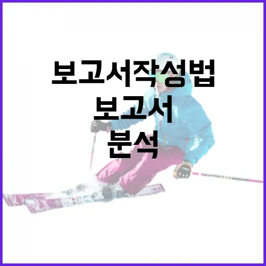 김예건의 스카우트 분석 보고서 작성법 - 요약