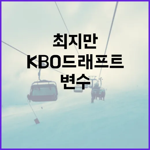 최지만이 KBO 드래프트에 미칠 영향, 9월의 변수는? - 요약