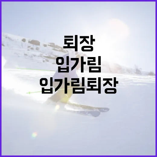 입가림 퇴장, 어떻게 해야 할까요? - 요약