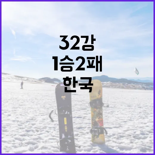 한국 32강 경우의 수를 숫자로 따라가 봤더니, 1승 2패가 이렇게 무겁다 - 요약