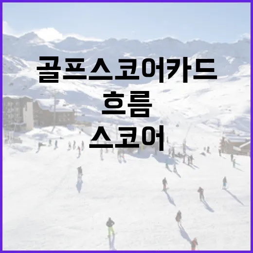 골프 스코어카드를 다시 봤더니 보인 진짜 흐름 - 요약
