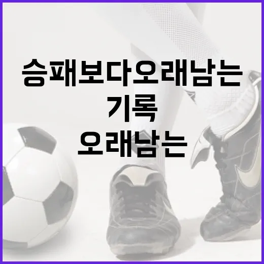 스포츠 기록을 따라가 봤더니 승패보다 오래 남는 장면들이 있었다 - 요약