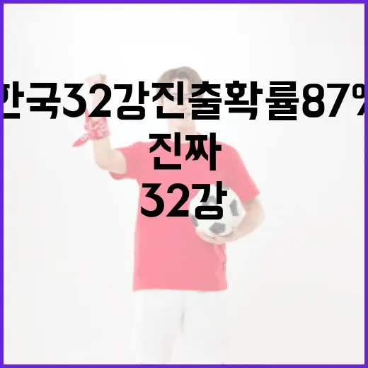한국 32강 진출 확률 87%, 숫자를 따라가 봤더니 보이는 진짜 흐름 - 요약