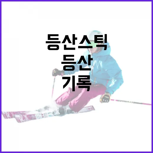 등산스틱 들고 산에 올라봤더니 기록이 먼저 달라졌다 - 요약