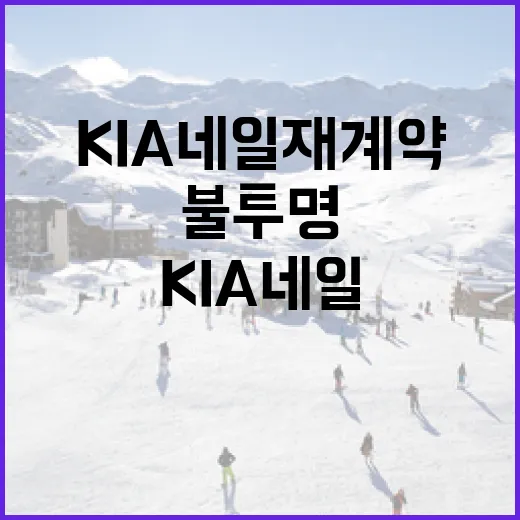 KIA 네일 재계약이 불투명해졌다는 말, 숫자로 따라가 봤더니 - 요약