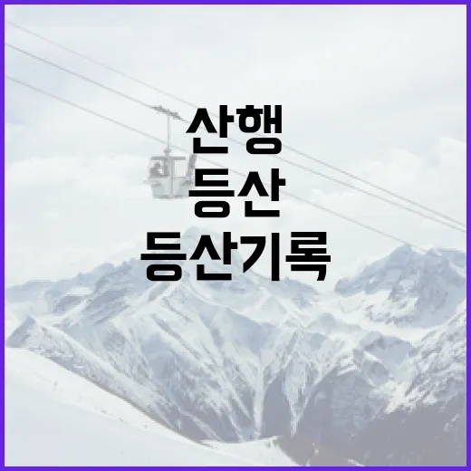 등산 기록을 직접 챙겨봤더니 보인 산행의 진짜 흐름 - 요약