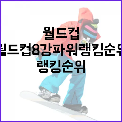 월드컵 8강 파워랭킹 순위 매겨봤더니, 숫자보다 흐름이 먼저 보였다 - 요약