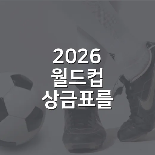 2026 월드컵 상금표를 숫자로 따라가봤더니, 48개국 체제가 만든 돈의 흐름 - 요약