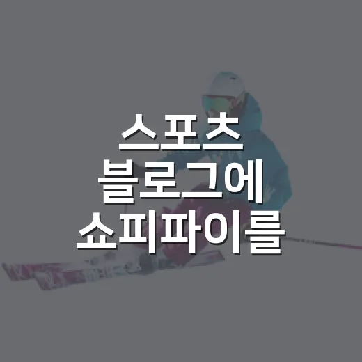 스포츠 블로그에 쇼피파이를 붙여봤더니 기록 팬덤이 굿즈로 움직인 이야기 - 요약