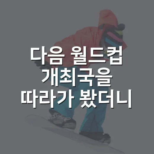 다음 월드컵 개최국을 따라가 봤더니, 2030년은 축구 지도가 완전히 달라진다 - 요약