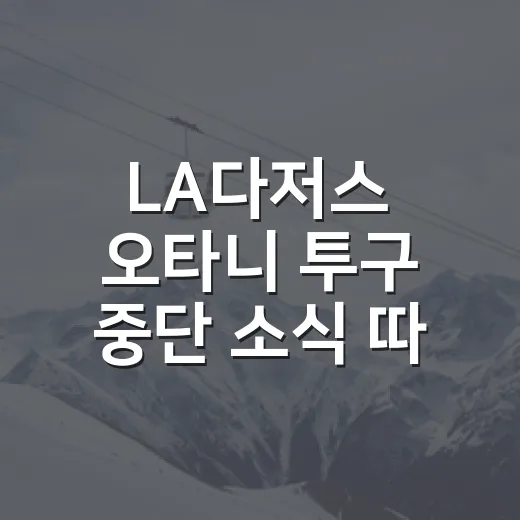 LA다저스 오타니 투구 중단 소식 따라가 봤더니, 진짜 변수는 무릎보다 10월이었다 - 요약