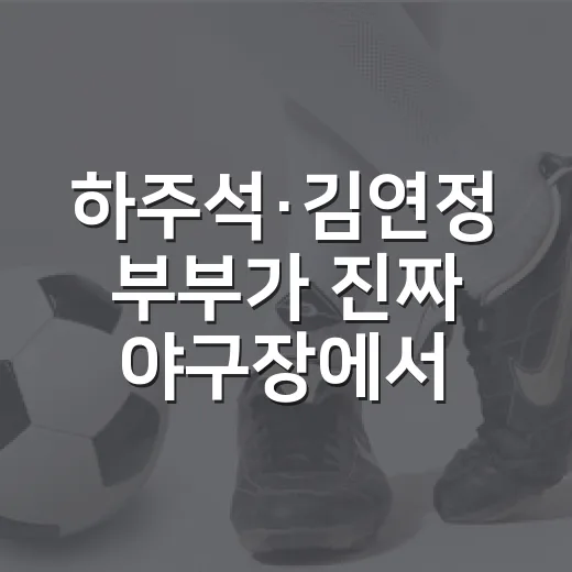 하주석·김연정 부부가 진짜 야구장에서 적이 돼버린 날 - 요약