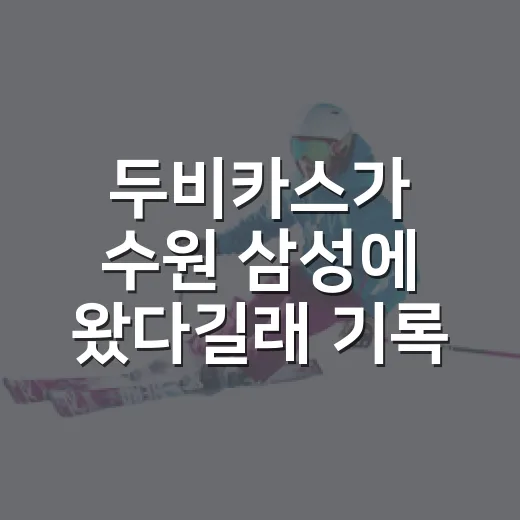 두비카스가 수원 삼성에 왔다길래 기록부터 뒤져본 진짜 이야기 - 요약