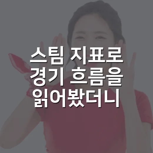 스팀 지표로 경기 흐름을 읽어봤더니, 승부는 점수판보다 먼저 움직였다 - 요약